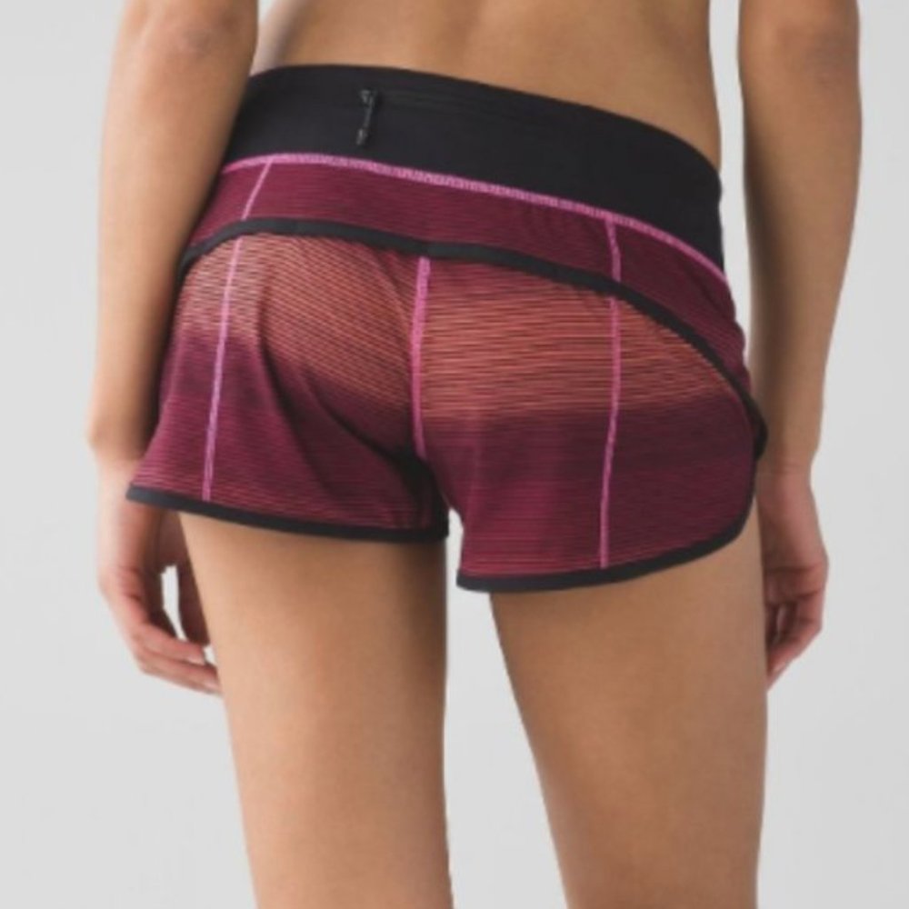 EUC Lululemon Speed Up Short in Simply Radiant Pink Paradise/Black